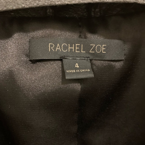 Rachel Zoe black 100% python-embossed leather slim blazer - Picture 3 of 16